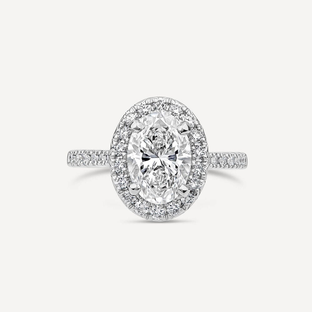 BOTECCI Oval Cut Lab-Grown Diamond Halo Ring – IGI Certified